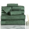 Hastings Home Hastings Home Ribbed 100 Percent Cotton 10 Piece Towel Set - Green 408932GLU